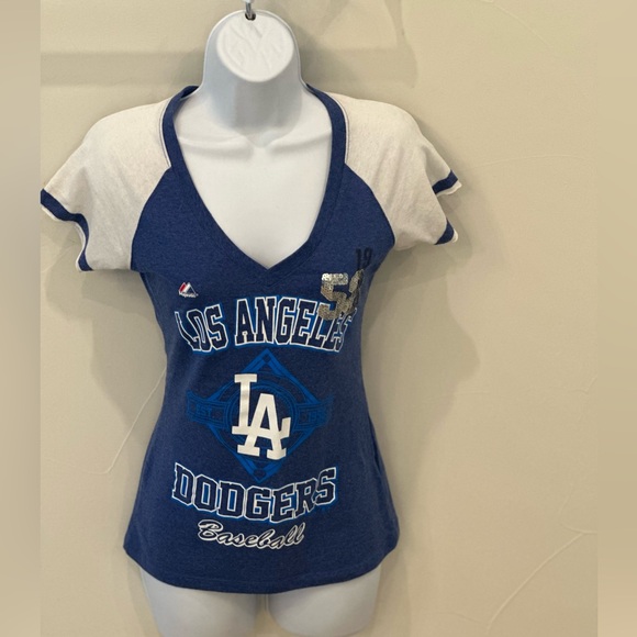 Majestic LA Dodgers Sequin Tee - Small - Picture 6 of 6